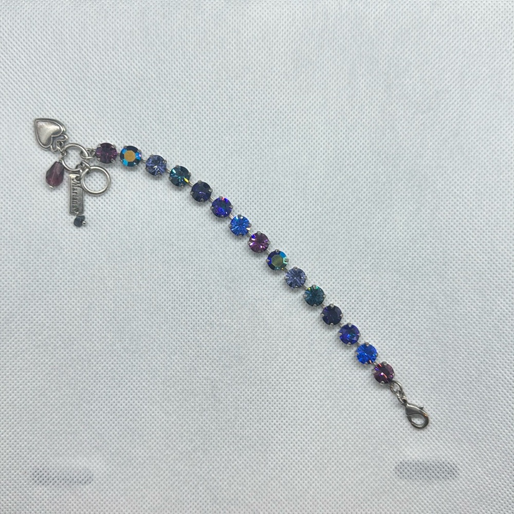 Mariana Electric Blue Rose Gold Bracelet Blue Purple Crystal